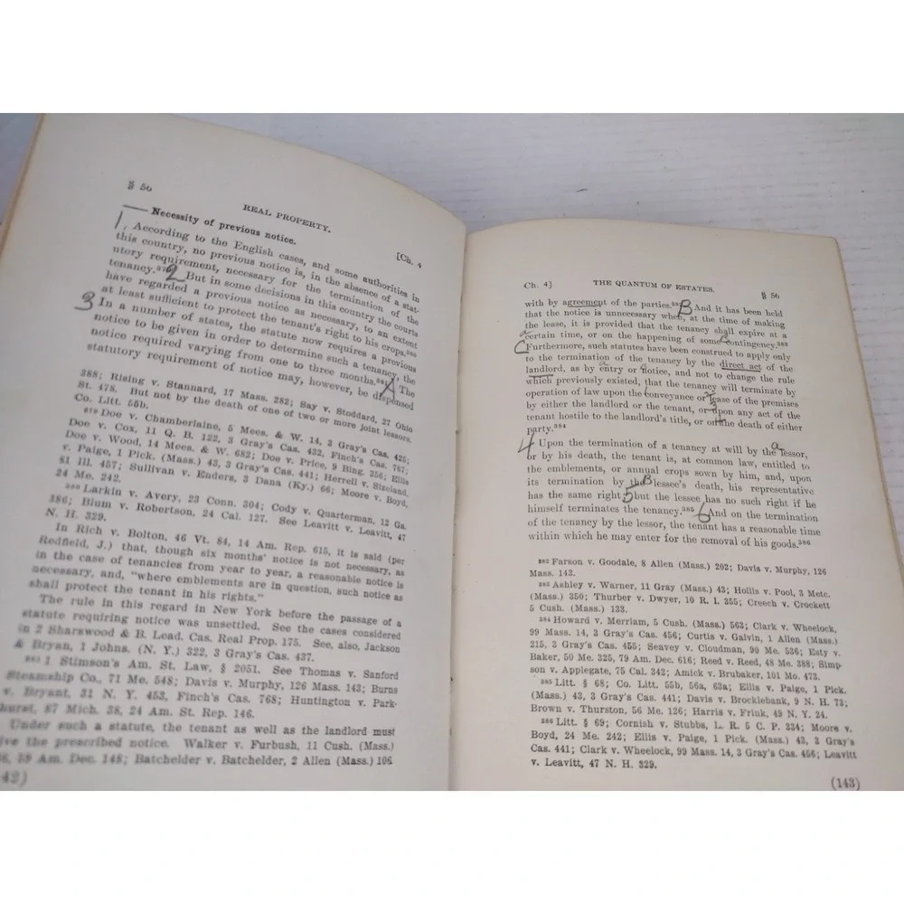 Set Of 2 Antique TIFFANY LAW Books 1903 Leather Covered Real Property Vol 1 & 2